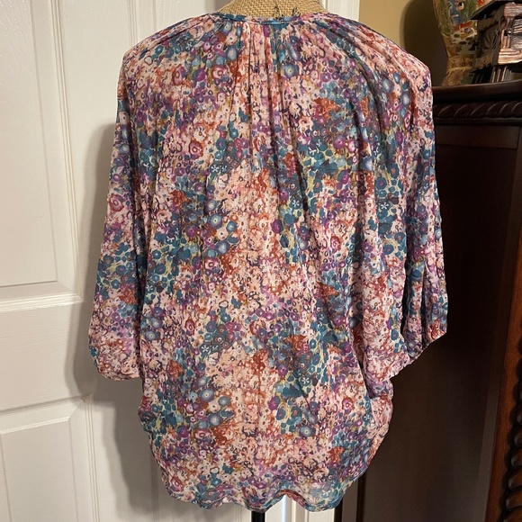 Anthropologie Multicolor Floral Blouse - Picture 5 of 9